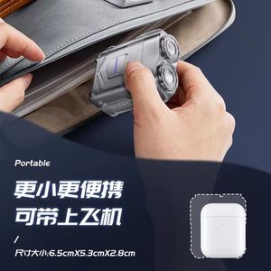 เครื่องโกนหนวดไฟฟ้า Schneider Mini Alloy IPX7 กันน้ำแบบโรตารี่สำหรับผู้ชาย ชาร์จ USB ได้ - Product Image 5