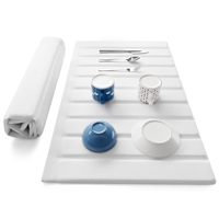 Tapis de cuisine et de salle de bain en pierre de diatomite, design moderne, grande taille, super absorbant, séchage rapide, pliable, avec housse amovible, écologique