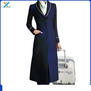 Hôtesse de l'air marine personnalisée <span class=keywords><strong>Emirates</strong></span> <span class=keywords><strong>Airline</strong></span> Uniform Dress - Product Image 2