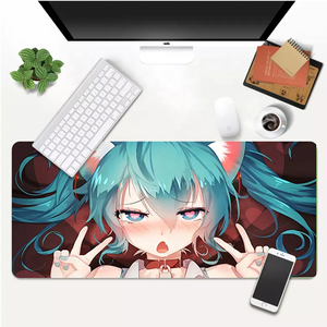 <span class=keywords><strong>Ahegao</strong></span> แผ่นรองเมาส์แบบการ์ตูนญี่ปุ่น,แผ่นปูรองเมาส์สำหรับเล่นเกมคุณภาพสูงกันลื่นดีไซน์เด็กผู้หญิงขนาด40*90*0.2ซม. - Product Image 2