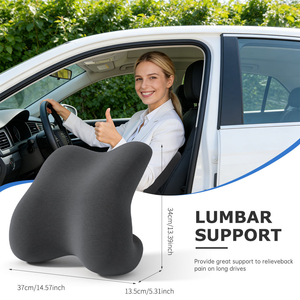 Coussin de soutien lombaire ergonomique pour soulager les douleurs dorsales - Coussin de soutien dorsal en mousse à mémoire de forme pour siège de voiture, chaise de bureau, soutien 3D - Product Image 4