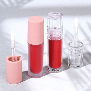 Empty Lip Gloss Tubes 3ml Transparent <b>Plastic</b> With Pink Cap Cosmetic <b>Packaging</b> For Lip Glaze - Product Image 2