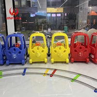 Train électrique certifié sécurité avec rails pour enfants, idéal pour centres commerciaux intérieurs, fonctionnement stable, design de dessin animé, jouet à enfourcher amusant