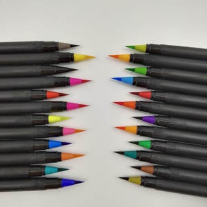 Ensemble de stylos pinceaux à double <span class=keywords><strong>pointe</strong></span>, 50 pièces, <span class=keywords><strong>pointe</strong></span> en <span class=keywords><strong>feutre</strong></span> d'aquarelle colorée, boîte en Opp - Product Image 1