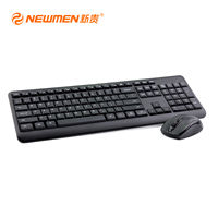 Value Series K108 BK&WH Set Keyboard dan Mouse Nirkabel untuk Laptop
