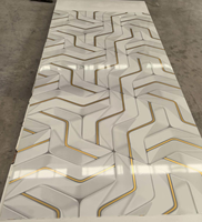 Feuille de PVC multi-usages effet marbre UV pour panneau mural, décoration de meubles