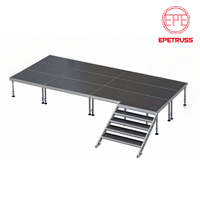 Estructura de Escenario Plegable de Aluminio Mingdao de un Solo Panel y Cuatro Patas, de Montaje Rápido y Bloqueo por Presión, para Iluminación