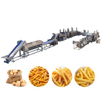 Industriële automatische diepvries frites groente-chipslijn aardappelverwerkingsmachine 304 roestvrij staal 50-300kg/u