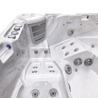 Jacuzzi independiente para exteriores VIRLUX con 70 chorros de hidromasaje y panel de control para jardín, el mejor jacuzzi spa