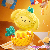 Nueva Colección 2026 de MINISO San Rioes Characters: Llaveros de Peluche de la Serie Frutas a Juego, Caja Sorpresa con Mini Figuras Lindas
