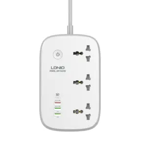 LDNIO SCW3451 WiFi Smart Power Strip With 3 Sockets And 4 USB Ports PD/QC 3.0 Total 30 W Fast Charging Smart Chip Inside