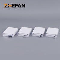 Roseta de salida óptica de fibra dúplex para interiores ZHEFAN FTTH 1-2 núcleos Ftth Atb caja de pared terminación placa frontal toma de fibra óptica