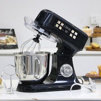 Batteur sur socle électrique en acier inoxydable 7L 1800W pour la maison avec 12 vitesses de contrôle rotatif pour la pâtisserie et la cuisson du pain