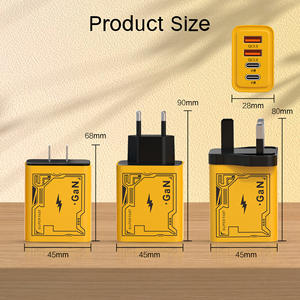 高品质120W PD英国美国欧盟4端口快速充电器适配器多端口旅行壁式充电器QC3.0手机充电器 - Product Image 4