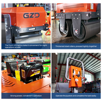 Rouleau vibratoire à double tambour GZD, 500 kg, 30 KN, avec moteur diesel refroidi par air Changfa 178F, pour la réparation routière