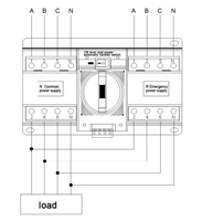 Interrupteur de transfert automatique ATS LVMA LMQ4-63M ATSE Double alimentation 63A 2P/3P/4P Mini CB Classe 230V 400V Temps de transfert <50ms CCC CE IP20