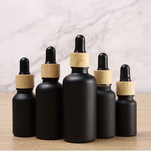 5ml papier tube 10ml 15ml 20ml 30ml 50ml 100ml mat noir parfum cheveux barbe olive huile essentielle sérum verre flacon compte-gouttes - Product Image 1
