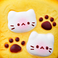 Jouet anti-stress mignon en forme de patte de chat, type Squishy à rebond lent, taille paume, 10cm x 8.5cm x 6.5cm
