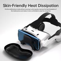Lunettes VR 3D VR SHINECON G18EB avec écouteurs sans fil pour téléphones de 4,7 à 7,0 pouces 600 °   Myopie réglable 350mAh