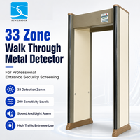 Portique de détection de métaux de luxe avec 33 zones, détection haute précision et écran LCD