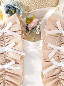 Ensemble été pour filles européennes et américaines, veste en dentelle blanche avec short en jean assorti, ensemble 2 pièces - Product Image 3