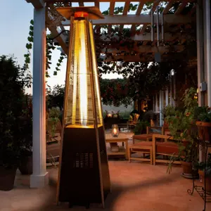 Thuis Propaan Outdoor Patio Heater Piramide Vlam Heater Met Wielen Uitgang Draagbare Patio Warmte Lamp Commerciële