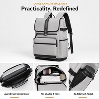 Sac à dos tendance et élégant pour voyages, école, université, avec compartiment pour ordinateur portable, fermetures éclair, design de qualité, durable