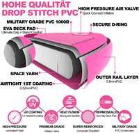 Vente en gros de planche de surf SUP gonflable de 10 pi 6 po de couleur rose planche à pagaie ISUP avec siège de kayak