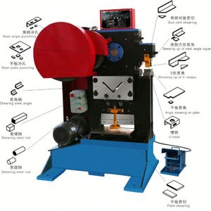 Cisaille hydraulique à guillotine alimentée électriquement pour le poinçonnage de tôles en acier et la découpe d'angles en acier profilé - Product Image 2