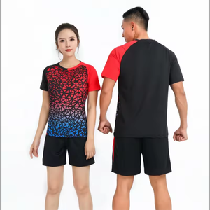 Vente en gros de chemises de sport Oem Training Running Fashion personnalisées en polyester Maillot de badminton respirant à séchage rapide - Product Image 5