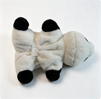 Oreiller en peluche panda OEM personnalisé avec logo, coussin en peluche panda avec sangle ventrale, jouet en peluche pour la maison en gros