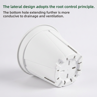 Pots de fleurs modernes et élégants en plastique blanc pour pépinière, jardinières verticales pour la maison, le bureau, avec drainage, pour plantes d'intérieur