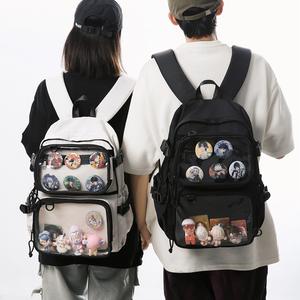 Customized Multifunctional DIY Two Piece Set <b>Large</b> Capacity Transparent Pocket Detachable Sling Ita <b>Backpack</b> Bag - Product Image 3