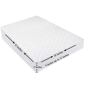 Bông Bông Bé Nệm Pad Rệp Bằng Chứng Protector Không Thấm Nước Nôi Nệm Bìa Đồng Bằng Màu Trắng - Product Image 6