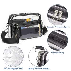 Bolso Bandolera Transparente con 2 Correas Extra Largas, TPU Antiamarilleo, Aprobado para Estadios y Conciertos, Fábrica OEM - Product Image 5