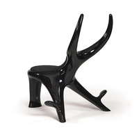 Chaise double en FRP de haute qualité, siège artistique en forme de corne, design animal, tabouret personnalisé pour hôtel, salon, chambre à coucher