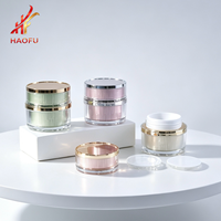Flacons cosmétiques cylindriques en acrylique de 10g à visser, format voyage, pour crème contour des yeux et visage, soins de la peau, taille d'essai, vente directe usine