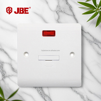 Unidad de Conexión con Fusible Estándar Británico 13A con Interruptor de Baquelita Blanca con Luz de Neón para Enchufes y Tomas de Corriente para el Hogar y la Oficina