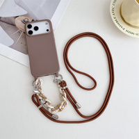 Coque de téléphone antichoc en silicone liquide souple avec dragonne et sangle de poignet pour iPhone 17 Air 16 15 Plus 14 12 13 11 Pro Max