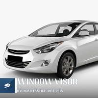 Pare-soleil de fenêtre MOSUN pour HYUNDAI ELANTRA 2011-2015 Garniture chromée Pare-vent automatique Déflecteur de vent Pare-pluie