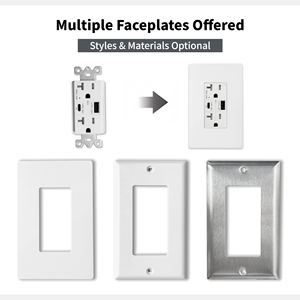 TR Tipo C Receptáculo <span class=keywords><strong>USB</strong></span> Plug 125V Tensão nominal 15 uma Tomada de Parede Avaliada Household Carregamento Solução Integrada PD QC Tomada <span class=keywords><strong>USB</strong></span> - Product Image 4