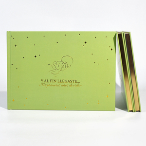 Agenda Personalizada para el Embarazo, <span class=keywords><strong>Libro</strong></span> de Recuerdos, Regalo Diario, Registro de Recuerdos, Diario del Primer Bebé, Papel Artístico, Tapa Dura, Spray Dorado - Product Image 1