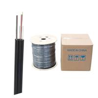Tambor de madera para interior y exterior, 1 núcleo, 2 núcleos, 1km, 2km, modo único, Cable de caída de fibra óptica FTTH