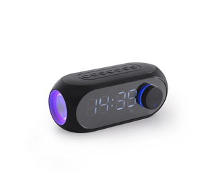 Pantalla LED regulable multifuncional, Radio FM, altavoz, espejo, despertador, reloj con tarjeta TF - Product Image 2