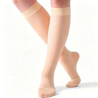 Chaussettes de compression rafraîchissantes CHOOYOU pour femmes, fines, hautes jusqu'au genou, respirantes et légères pour l'été