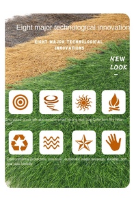 Toiture en chaume artificiel rouge érable en gros, chaume <span class=keywords><strong>synthétique</strong></span> en plastique imperméable pour toiture ou décoration intérieure - Product Image 6