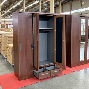 Moderno <span class=keywords><strong>armario</strong></span> de 4 puertas Transferencia de grano de madera dormitorio Simple almacenamiento <span class=keywords><strong>armario</strong></span> de Metal acero China diseño hierro <span class=keywords><strong>espejo</strong></span> sala de estar - Product Image 5