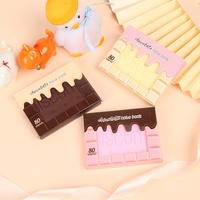 Notes autocollantes créatives en forme de biscuits, mini fournitures de bureau mignonnes, bloc-notes portable vierge non-adhésif