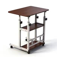 Bureau d'ordinateur mobile pour petite chambre, table de chevet relevable pour dortoir, idéal pour personne paresseuse, usage domestique ou étudiant, design simple