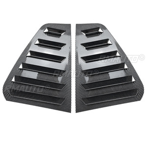 Glossy Black/Carbon Look Car Rear <b>Window</b> Shutter Cover Trim <b>Window</b> Louver Side <b>Vent</b> Trim for Volkswagen Golf 6 MK6 2008-2012 - Product Image 2